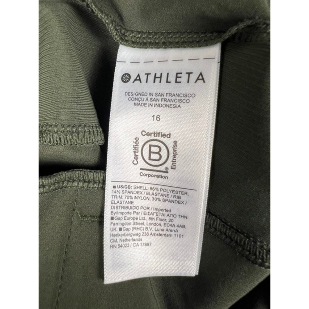 Athleta Trekkie North Short Olive Green Hiking Activewear Womens 16 - Picture 3 of 12